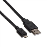 Cable Roline Usb 2.0 Usb A St - Micro Usb B St Schwarz 1,8m
