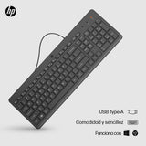 Teclado Con Cable Hp 150, Diseño De, Negro 664r5aa#Abd