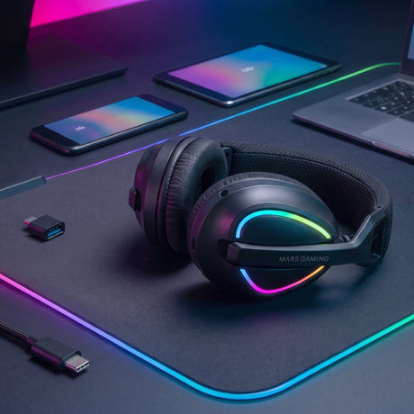 EAN 8435693114178 - Mars Gaming MHWQUASAR auricular y casco Auriculares Inalámbrico Diadema Juego USB Type-C / USB Type-A Blu imagen 8