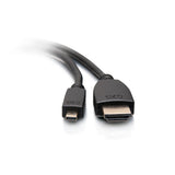 C2g 6ft Hdmi To Micro Hdmi Cable With Ethernet High Speed Hdmi Cable Cable Hdmi Con Ethernet 19 Pin Micro Hdmi Type D Macho A Hdmi Macho 1.83 M Blindado Negro