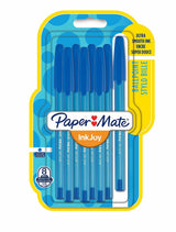 Bolígrafo Paper Mate Inkjoy 100 Capuchón 8uds. Azul