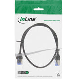 Cable De Red Inline Slim Redondo U/Ftp Cat.6a Negro 0.25m