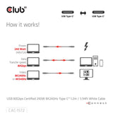 EAN 8719214473273 - CLUB3D CAC-1572 cable USB USB4 Gen 2x2 1,2 m USB C Blanco imagen 5