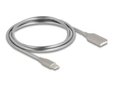 Delock Usb 2.0 Cable Mit Metallmantel Usb Typ-A Stecker Zu Usb Type-C Stecker Pd 3.0 60 W 1m Silber