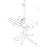 Roline Pc Lcd-Rollstnder, Hhenverstellbar, Bis 30 Kg