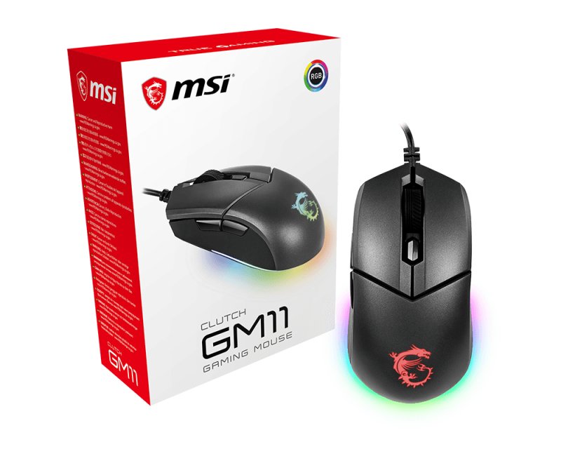 Raton Msi Clutch Gm11 Gaming Negro Usb