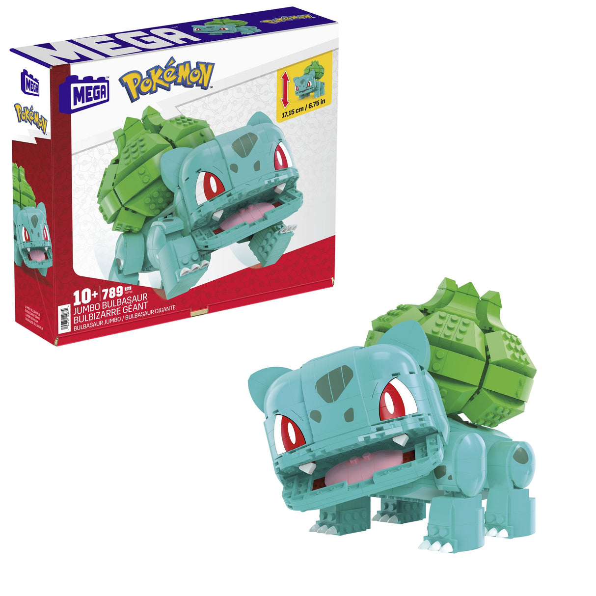 Jumbo Bulbasur Mega Construx 789 Piezas Pokemon
