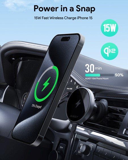 EAN 0689323787043 - AUKEY MagFusion Dash Phone Mount montaje y soporte para teléfono Negro imagen 3