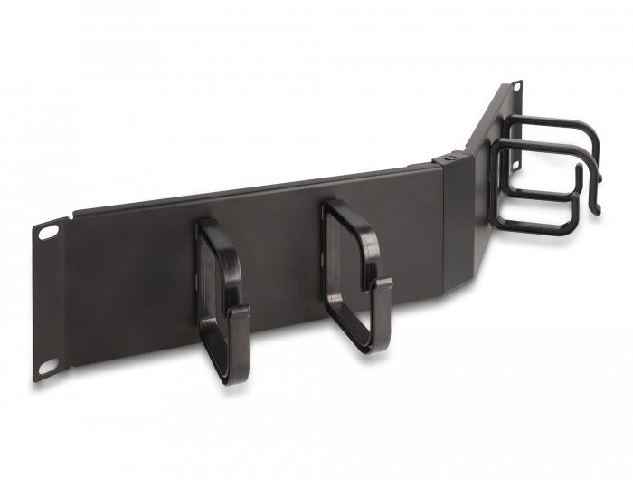 Delock 19 Panel Organizador De Cables Con 4 Soporte 2 He Angular Negro