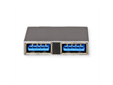 Roline Usb 3.2 Gen 2 Adapter, 2x Usb Typ C - 2x Typ A, St Bu, Silberfarben