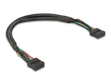 Delock 82029 Base De Conexiones De Cable Usb 2.0 Hembra De 2,54 Mm Y 10 Contactos A Base De Conexiones Usb 2.0 Hembra De 2,54 Mm, 10 Contactos Y 25 Cm