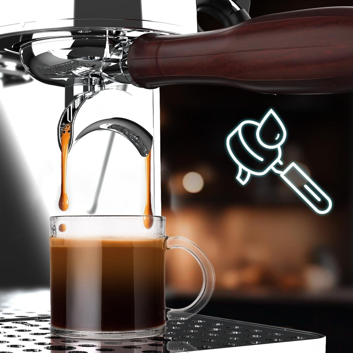 Cecotec Baristeo Intima Siebträgermaschine (Plata/Edelstahl, Thermoblock) A01_eu01_100127