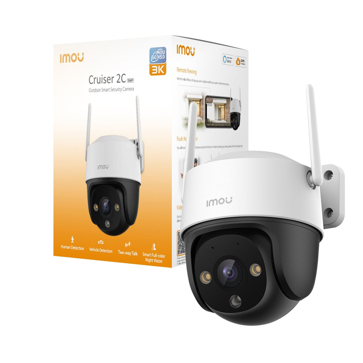 EAN 6971927238224 - Imou Cruiser 2C 3K Torreta Cámara de seguridad IP Exterior 2880 x 1620 Pixeles Techo/pared imagen 2