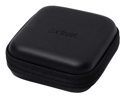 Auricular De Boton Gaming Gxt 406 Pine Multiplataforma Negro Trust Estuche Protector/ Micrófono De Brazo Extraible
