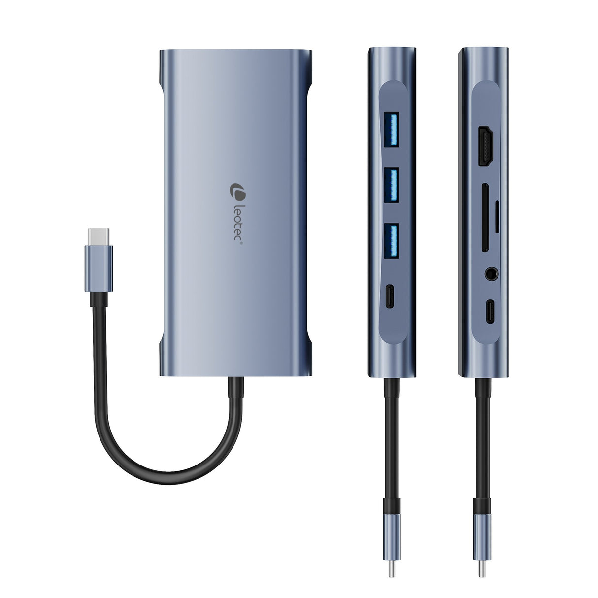 Leotec Docking Station 11-1 1usb-C Pd100 3usb3.0 1usb-C 1 Hdmi 1vga 1tjsd Mcsd