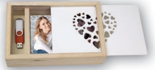 Zep Love Box Usb           15x20 Wood For Photos And Stick Cz1268