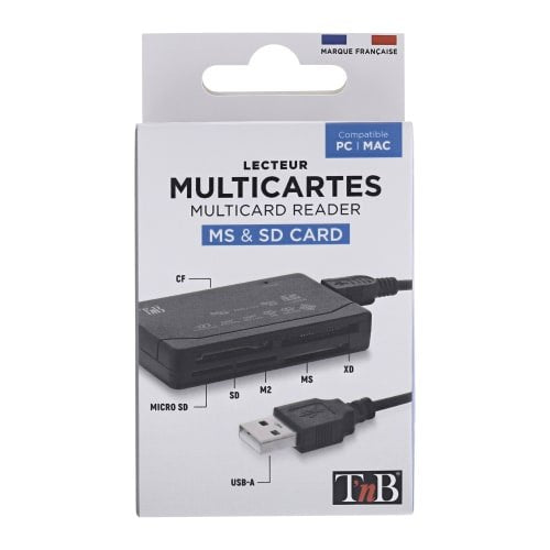 EAN 3303170115657 - T'nB READERSD3 lector de tarjeta USB 2.0 Interno Negro imagen 6