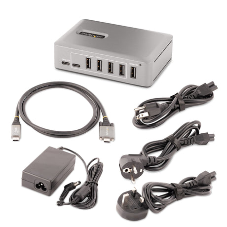 EAN 0065030899017 - StarTech.com 10G8A2CS-USB-C-HUB hub de interfaz USB 3.2 Gen 2 (3.1 Gen 2) Type-C 10000 Mbit/s Gris imagen 7
