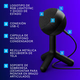 Micrófono Logitech G Yeti Orb Negro  De Superficie Para Mesa