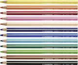 Stabilo Greentrio  Pack Con 12 Lapices De Colores - Mina De 2.5mm - Ideal Para El Colegio - Colores Surtidos