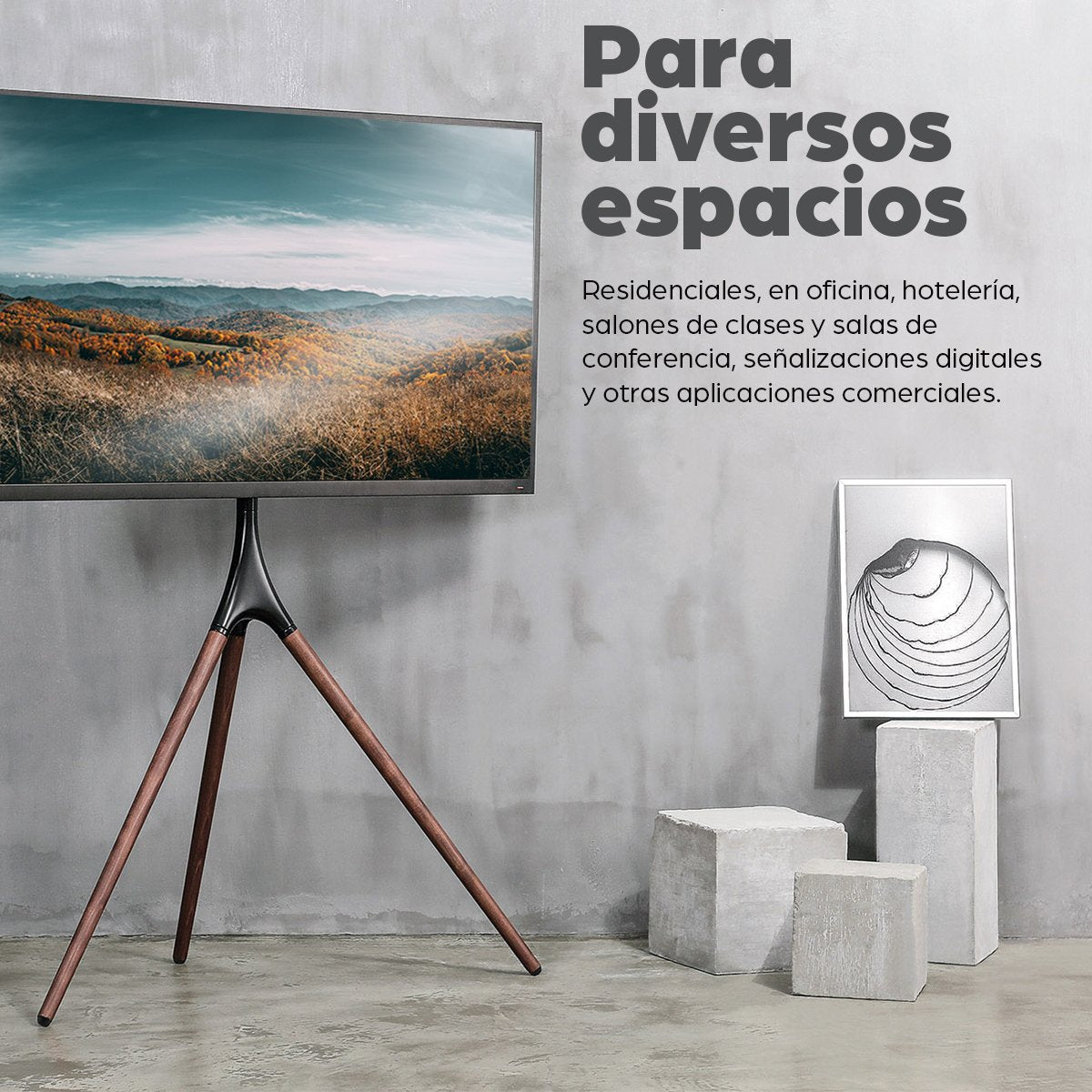 EAN 0766623461795 - Manhattan 461795 soporte para TV 165,1 cm (65") Azul, Marrón imagen 12