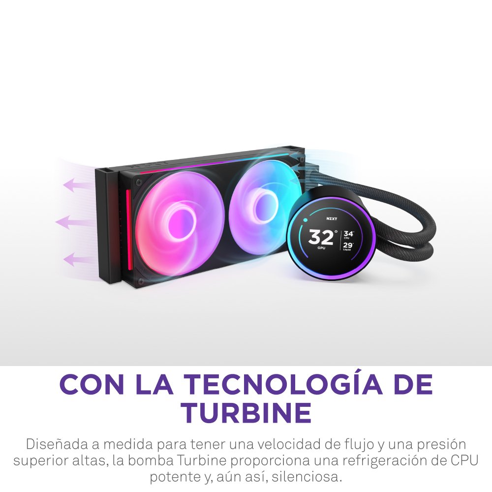 Nzxt Kraken Elite 240 Rgb 240 Mm, Refrigeración Por Agua Negro Rl-Kr24e-B2