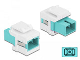 Keystone Modul Sc Simplex Buchse Zu Sc Simplex Buchse Aqua   Weiss