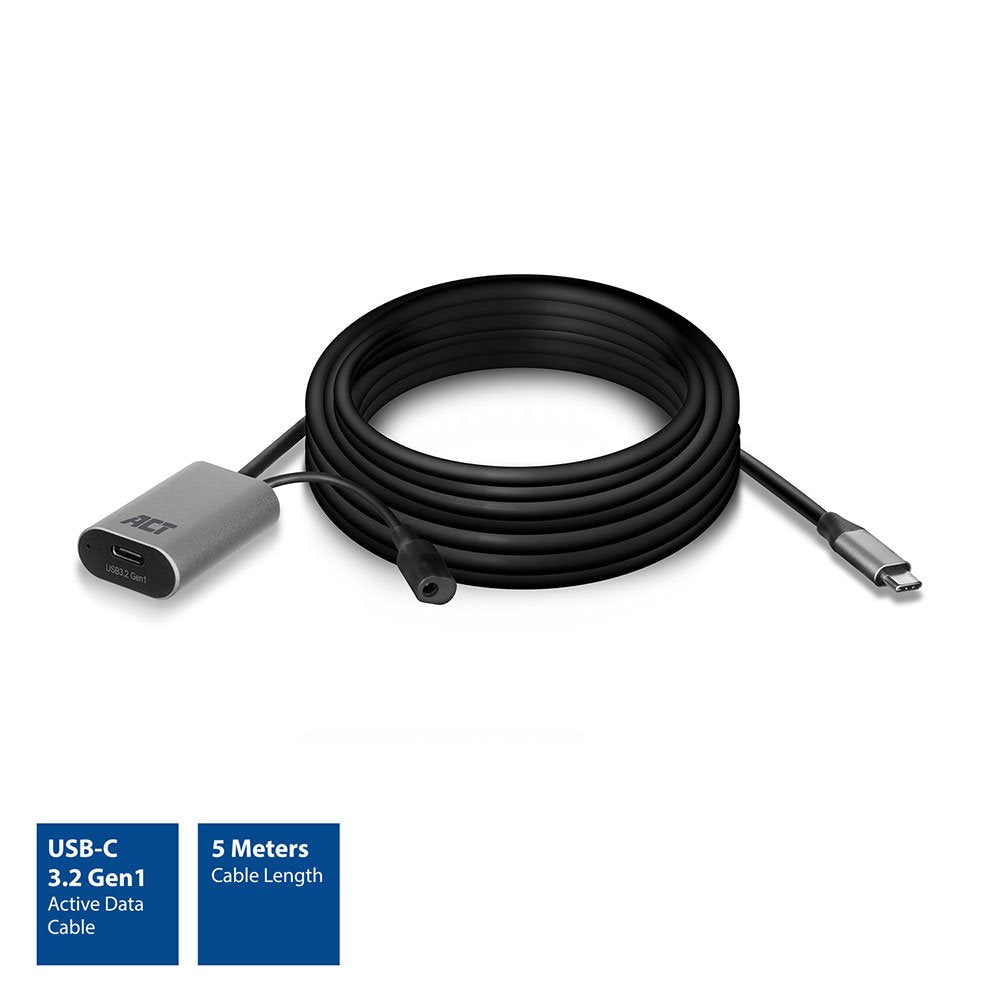 Act Ac7060 Usb-C Verlengcable Met Signaalvermerker, 5 Meter