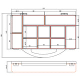 Inline® Small Components Box, 11 Compartments, 271x186x40mm, Orange