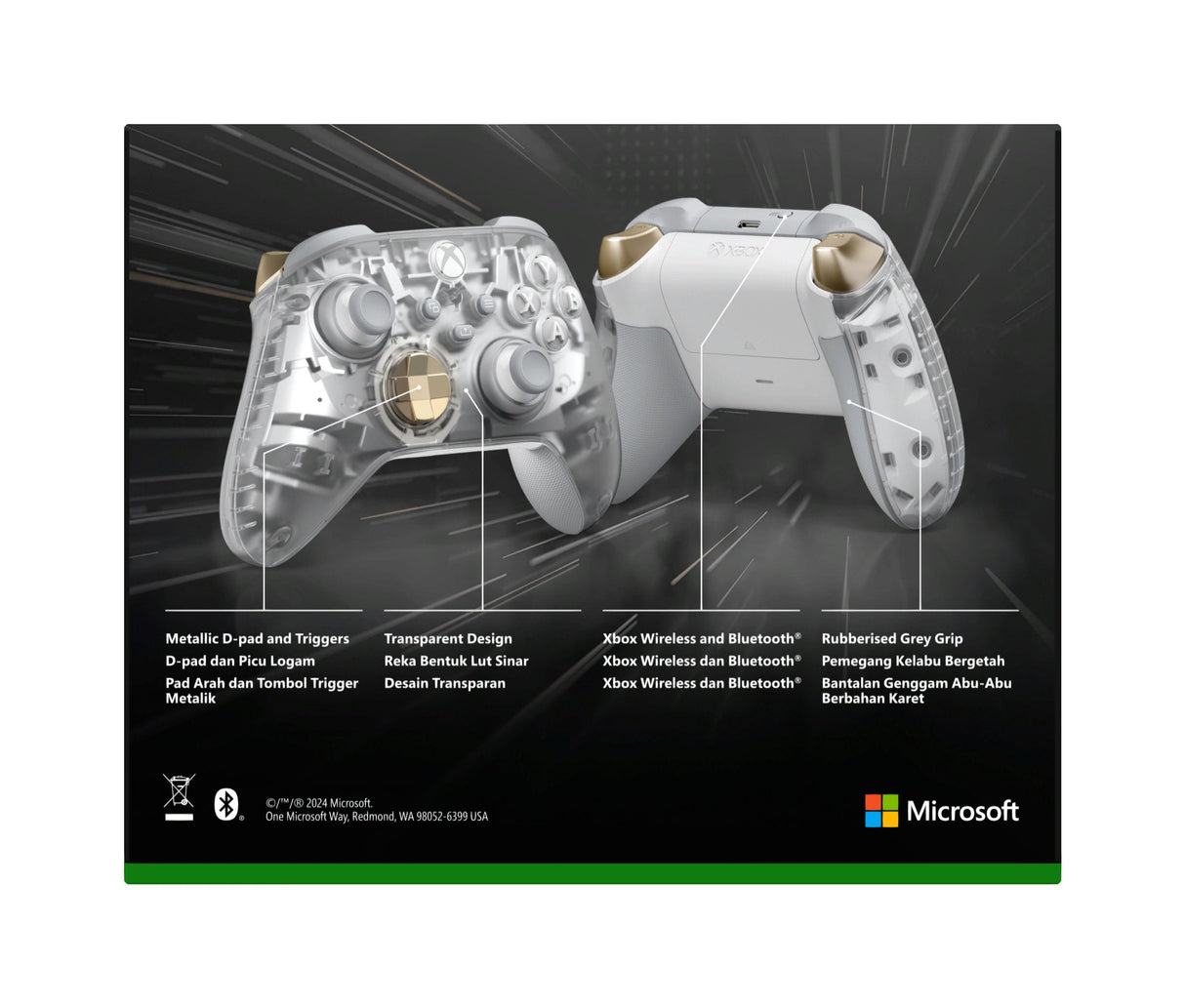 Microsoft Xbox Wl Controller Ghost Cipher Special Edition