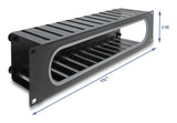 Delock 19? 2 He Cablemanagement Rangierpanel Mit Öffnung Und Kantenschutz Schwarz