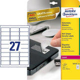 Avery Zweckform L6114-20 Self-Adhesive Label White Rounded Rectangle Permanent 540 Pc(S)