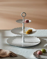 Alessi Mw52/3 Dressed For X-Mas Etagere Aus Edelstahl Con Reliefdekor, Stahl