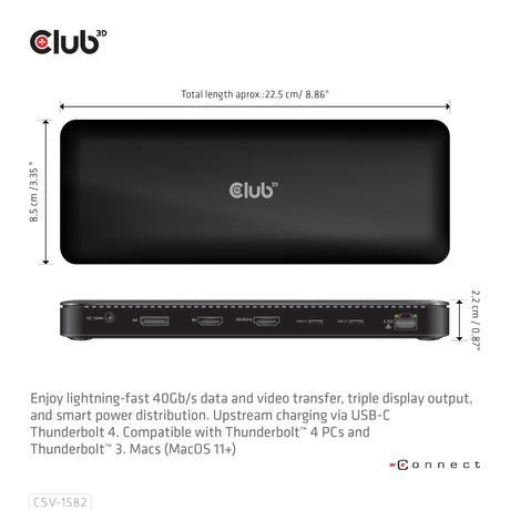EAN 8719214472955 - CLUB3D Club 3D, Dockingstation TB4 12 in 1 imagen 3