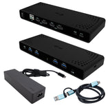 I-Tec Universal Dual 4k Display Docking Station 2xdp 2xhdmi Lan Audio Power Delivery 85w + I-Tec Usb-C Charger 100w - Stacja Dokujaca