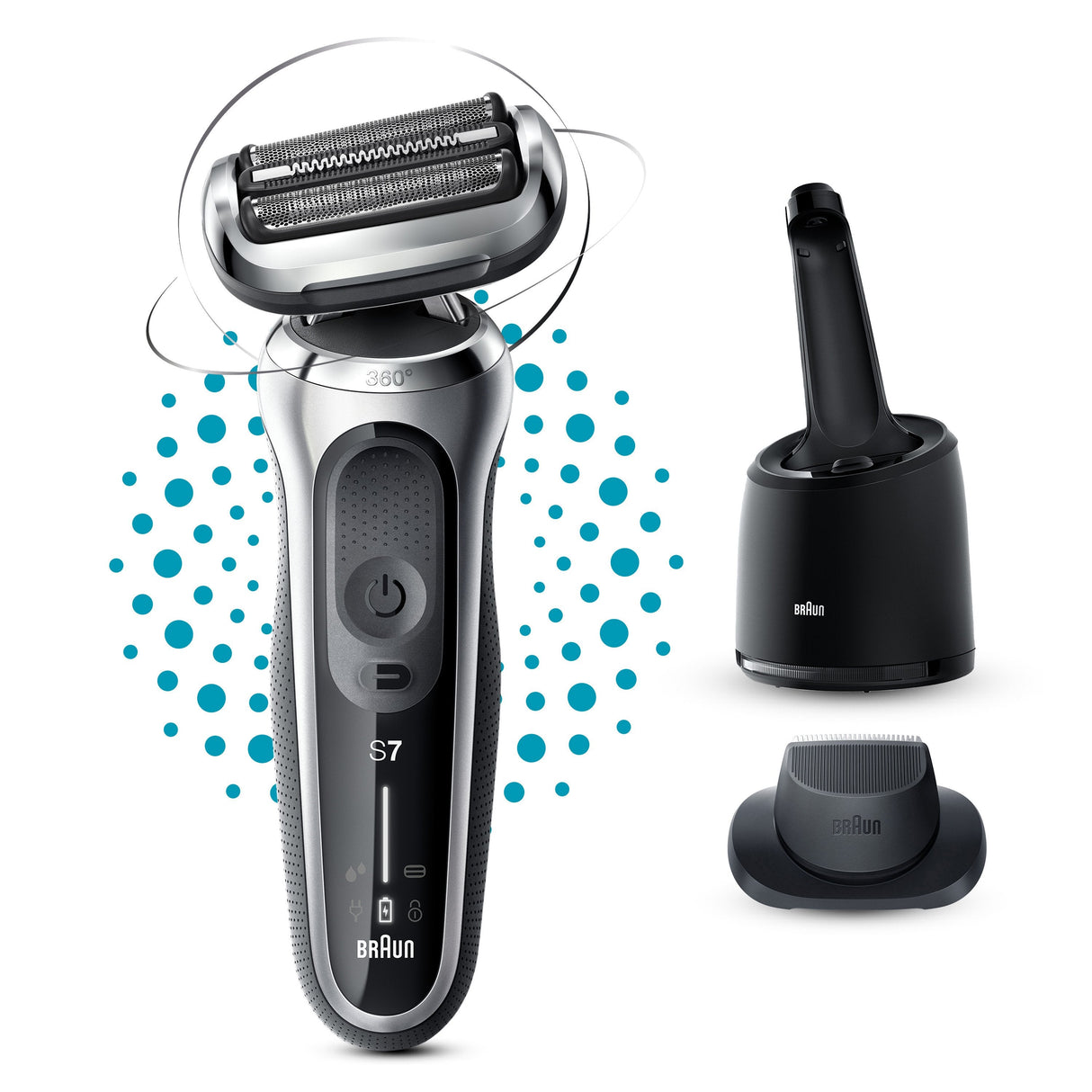 EAN 4210201433637 - Braun Series 7 71-S7200cc Máquina de afeitar de láminas Recortadora Negro, Plata imagen 10
