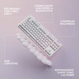 Logitech G G715 Teclado Sin Teclado Numérico Retroiluminación Bluetooth 2.4 Ghz Qwerty Español Interruptor: Tactile Blanco
