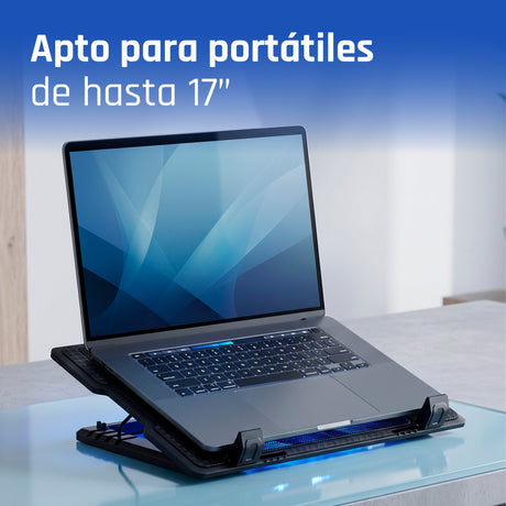 EAN 8435364319369 - iggual RP2V17A Soporte para ordenador portátil Negro 43,2 cm (17") imagen 5