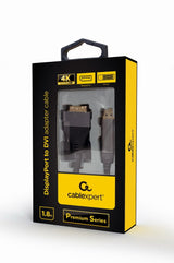 EAN 8716309119016 - Gembird CC-DPM-DVIM-4K-6 adaptador de cable de vídeo 1,8 m DisplayPort DVI Negro imagen 3