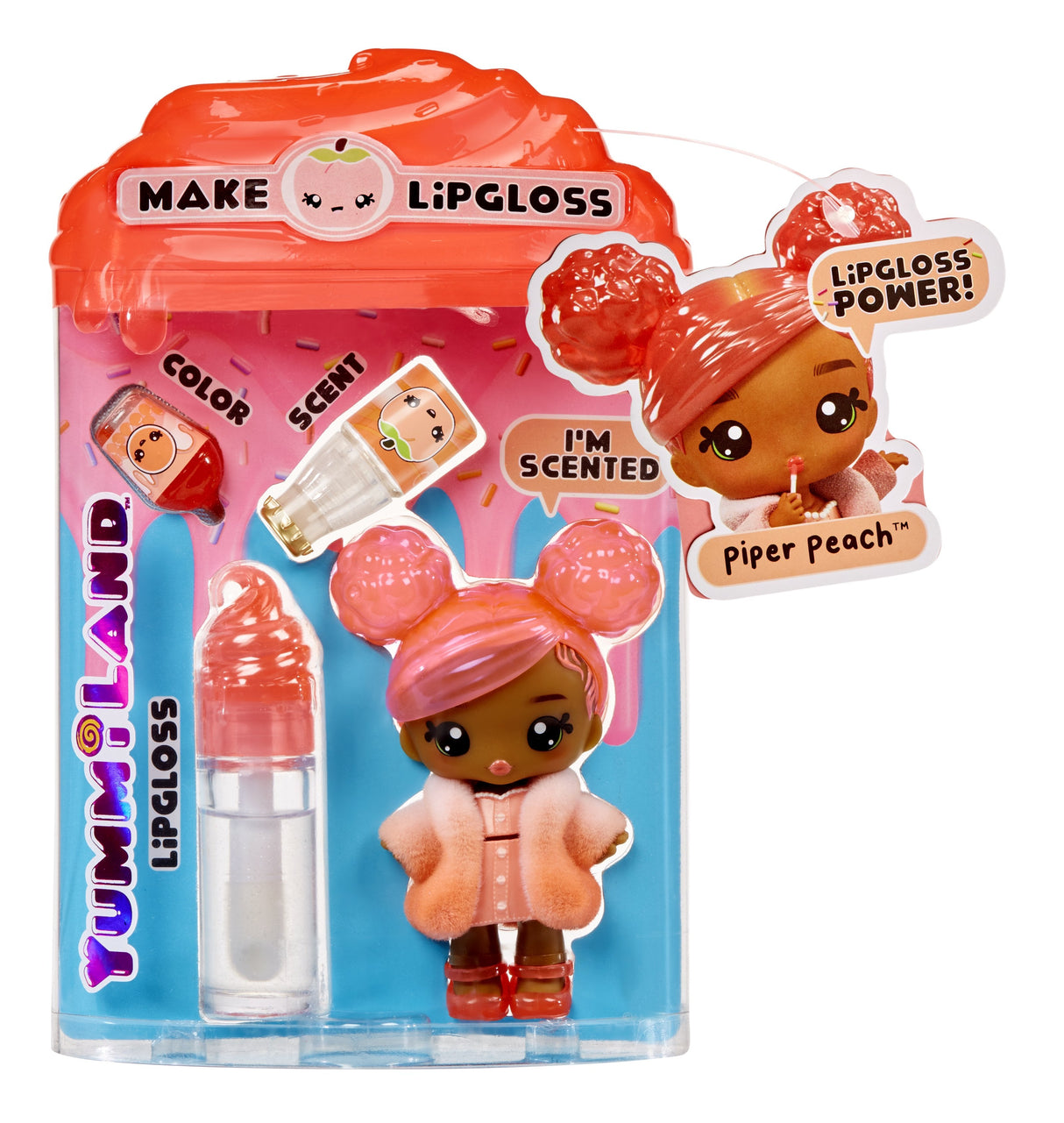 Muñeca Yummiland Lipgloss De Mga Entertainment: Piper Peach, Muñeca   120759-Euc