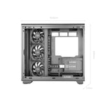 Caja Pc  Atx Mars Gaming Mc-Revmaxw Pantalla Lcd 11.8" Cristal Templado 4x Ventiladores Argb Blanco