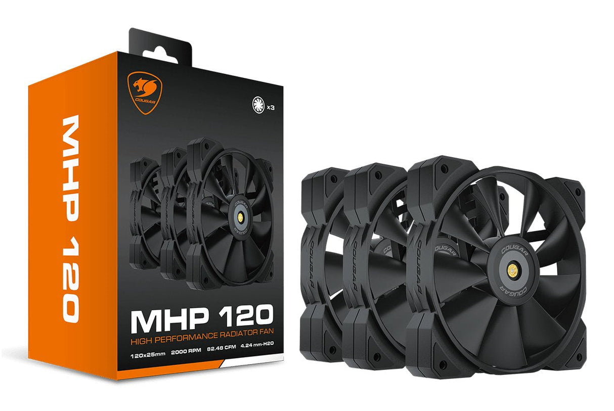 Ventilador  Pc Cougar  Mhp 120, Negro, 3er-Pack
