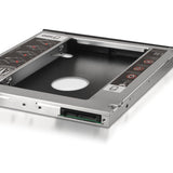 Aisens Adaptador Portatil Para Sustituir Dvd 12.75mm Por Hd/Ssd 2.5'/6.35cm 7/9.5mm Sata