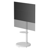 Techly Floor Stand With Trolley Shelf Lcd Led Plasma Tv 37inch-86" White