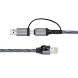 Cat6 Ftp To Usb A-C Adapter  Cable, 10 Meter