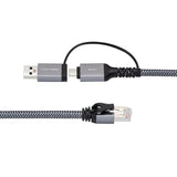 EAN 5715063466858 - Microconnect MC-RJ45USBC-02 cambiador de género para cable USB-A / USB-C RJ45 Negro imagen 2