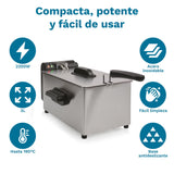 EAN 8426156018812 - Grunkel FRYPRO-3SS freidora Sencillo 3 L Independiente 2000 W Acero inoxidable imagen 2