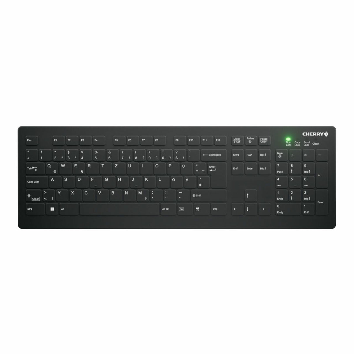 Teclado Alemán Cherry Ak-C8112 Rf Inalámbrico Qwertz Negro