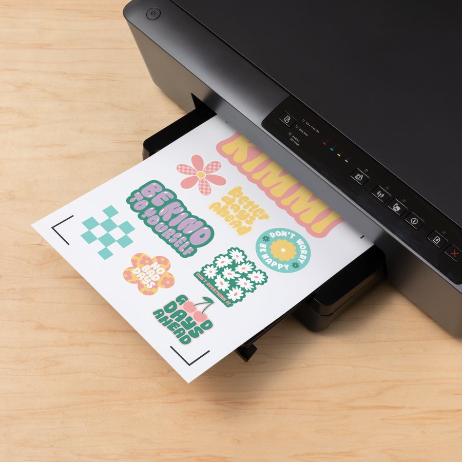 Cricut 2010361 Vinilo De Transferencia Térmica Lámina De Vinilo De Transferencia Térmica Vinilo De Termotransferencia Liso 8 Hojas