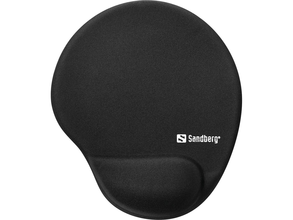 Sandberg Alfombrilla Gel Con Reposamuñecas, Negro